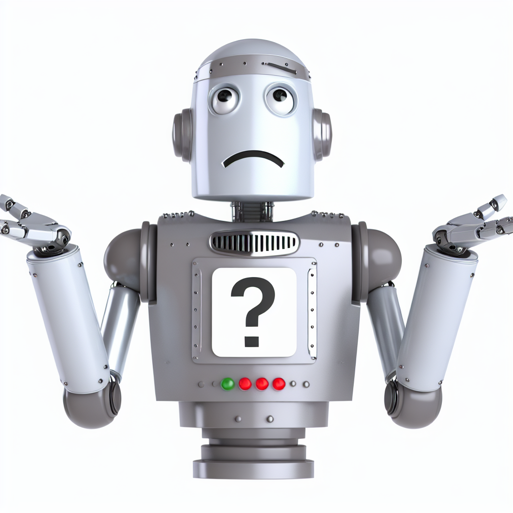 残念そうなロボットが肩をすくめる。