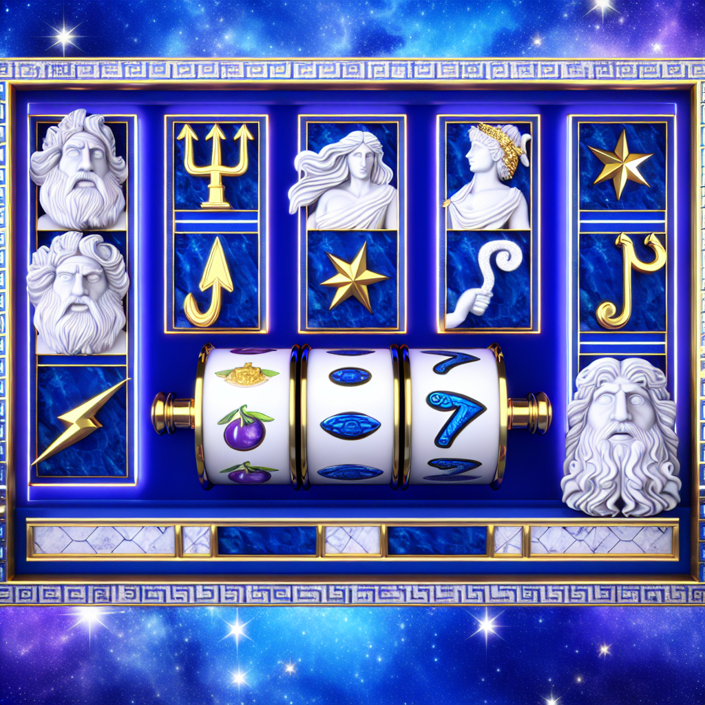 「古代ギリシャ神々のスロットゲーム画面」