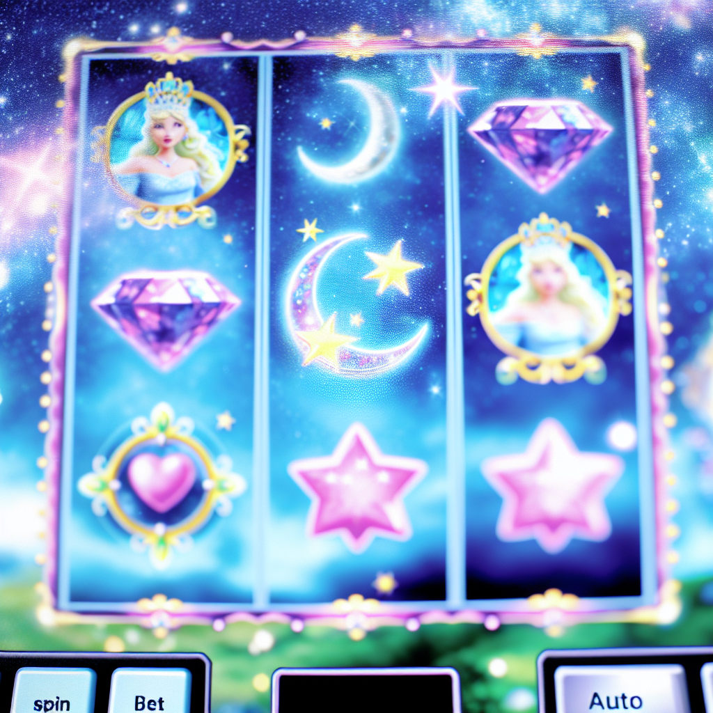 スターライトプリンセスのスロットゲーム画面に集中。
