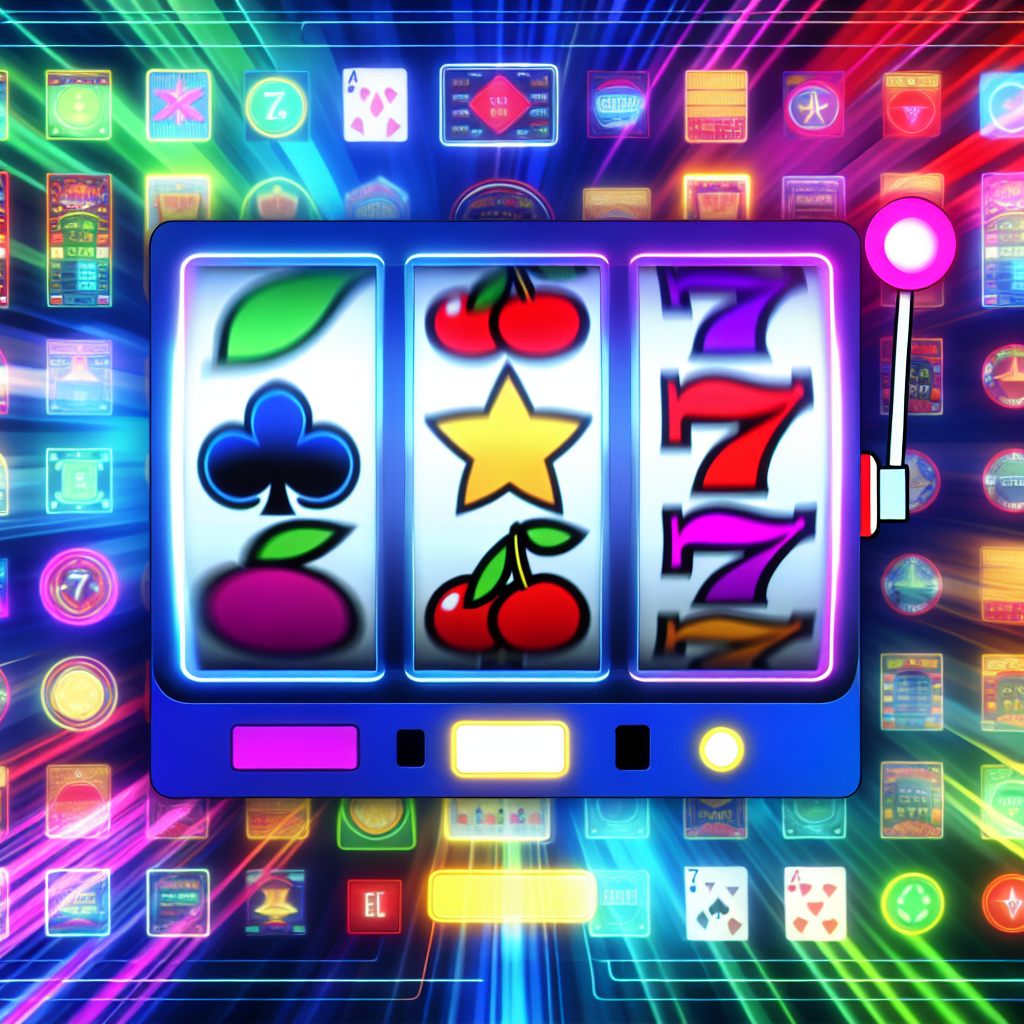オンラインカジノ画面でスロットゲーム。
