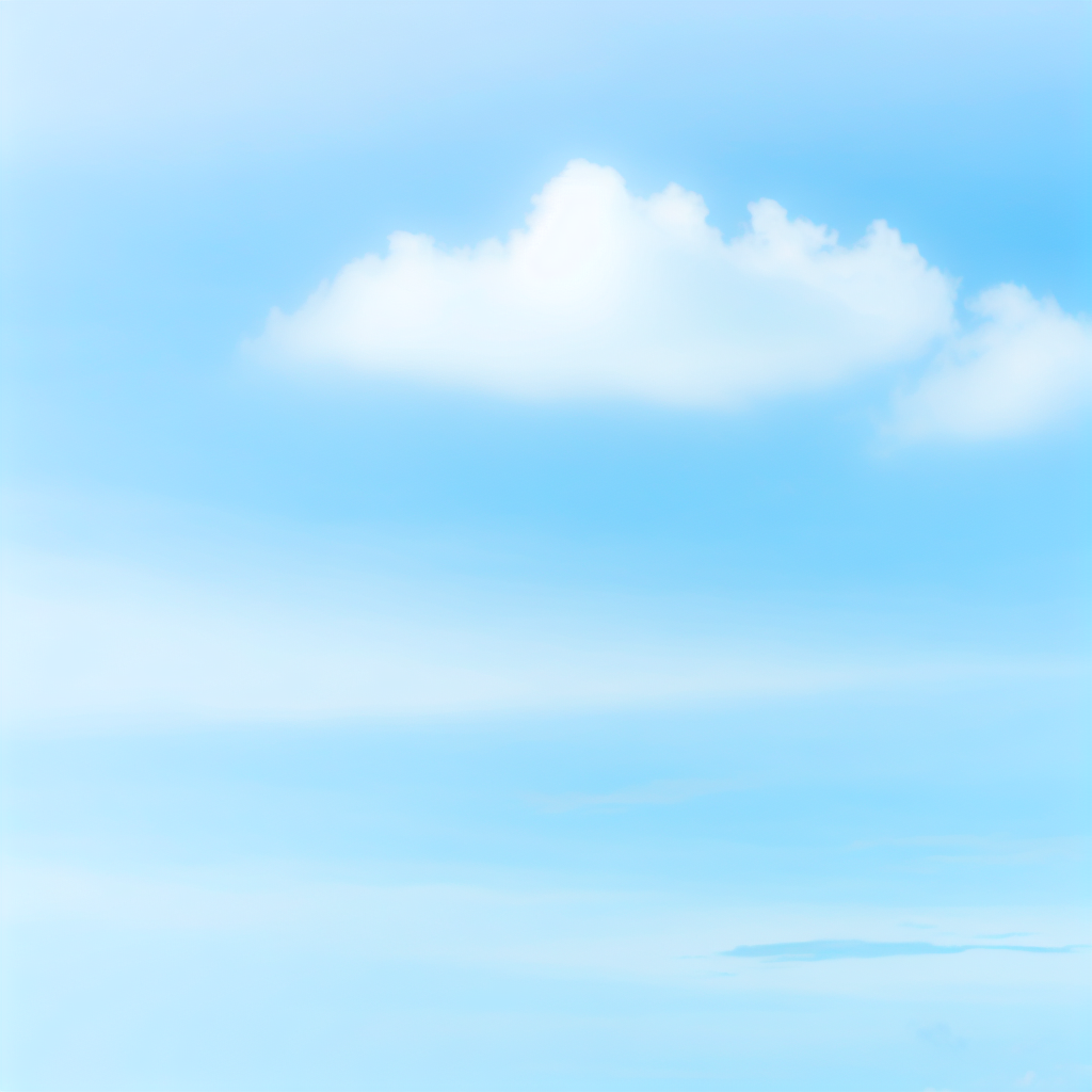 淡い青空に浮かぶ白い雲。