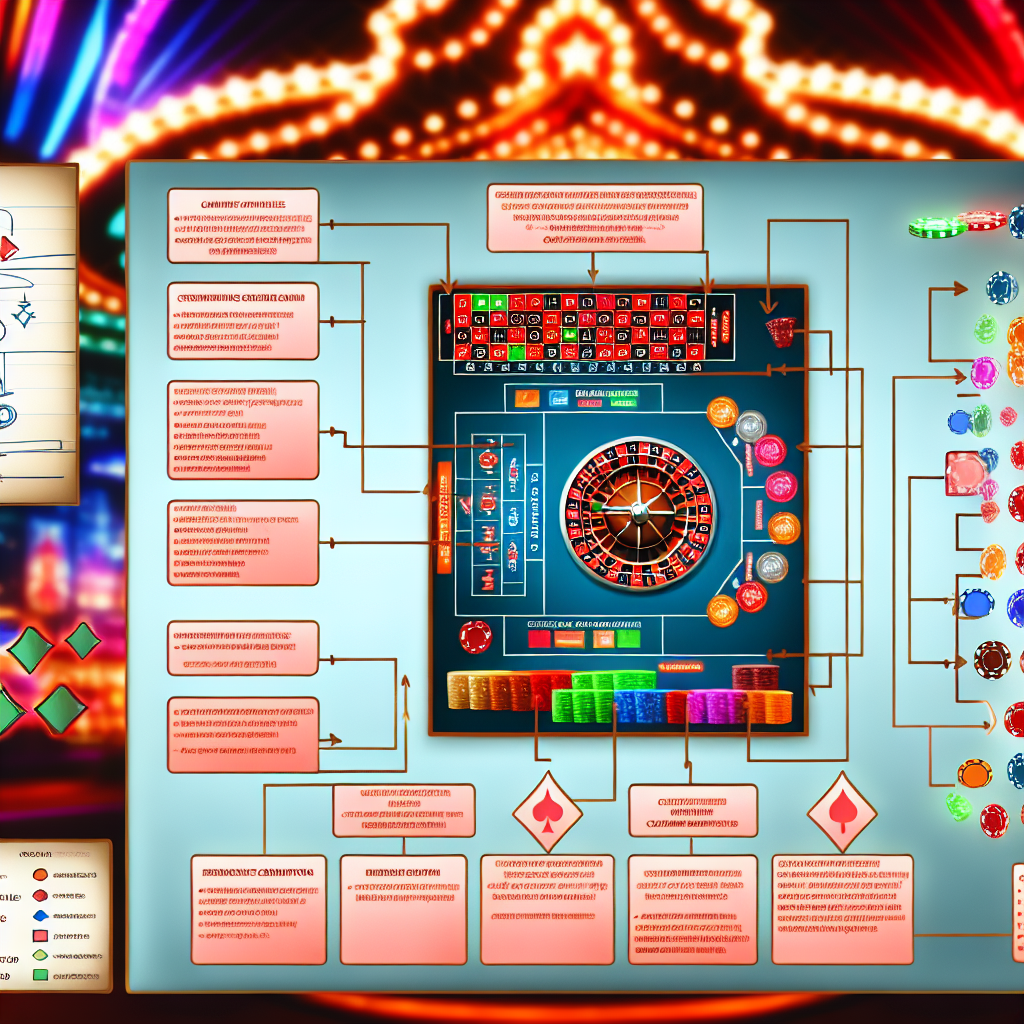 カジノゲームの攻略ガイドと戦略図。