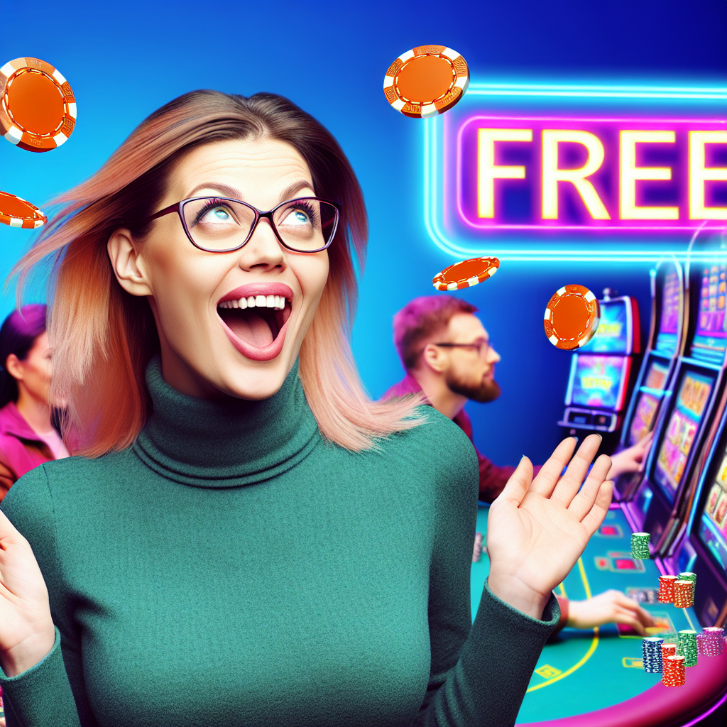 カジノゲームを無料で試すプレイヤー。