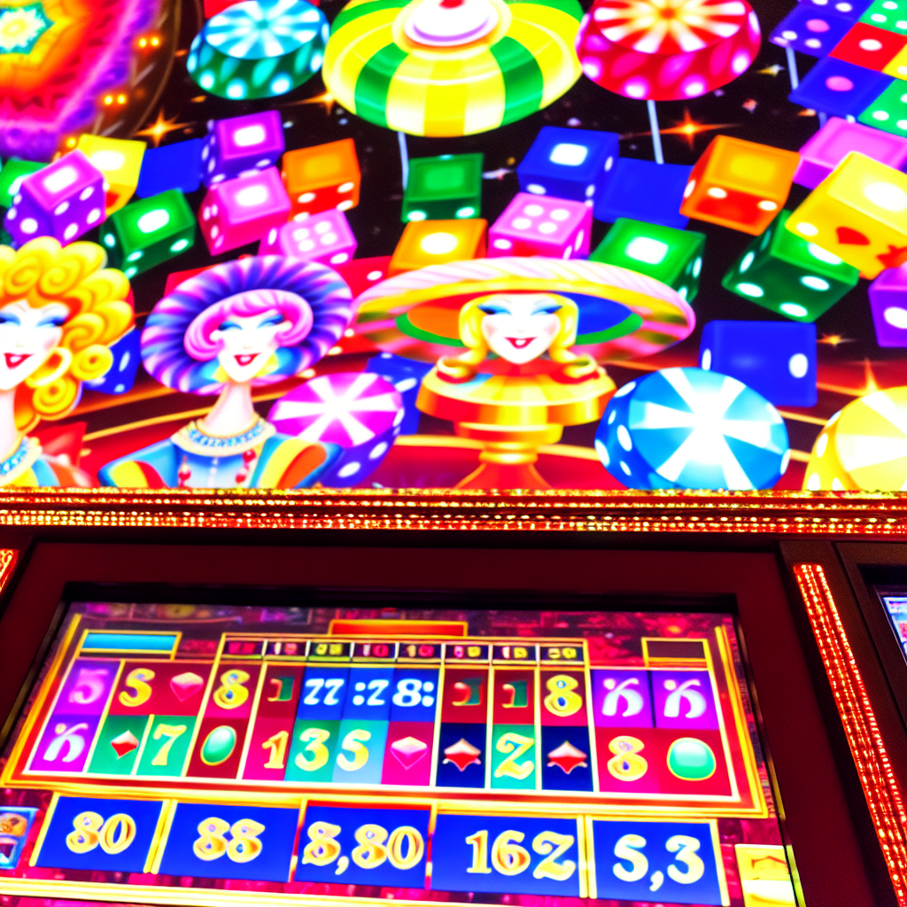 「色鮮やかなカジノゲームの画面表示。」