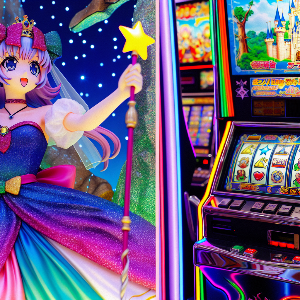 アニメ風プリンセスがスロットを彩る。