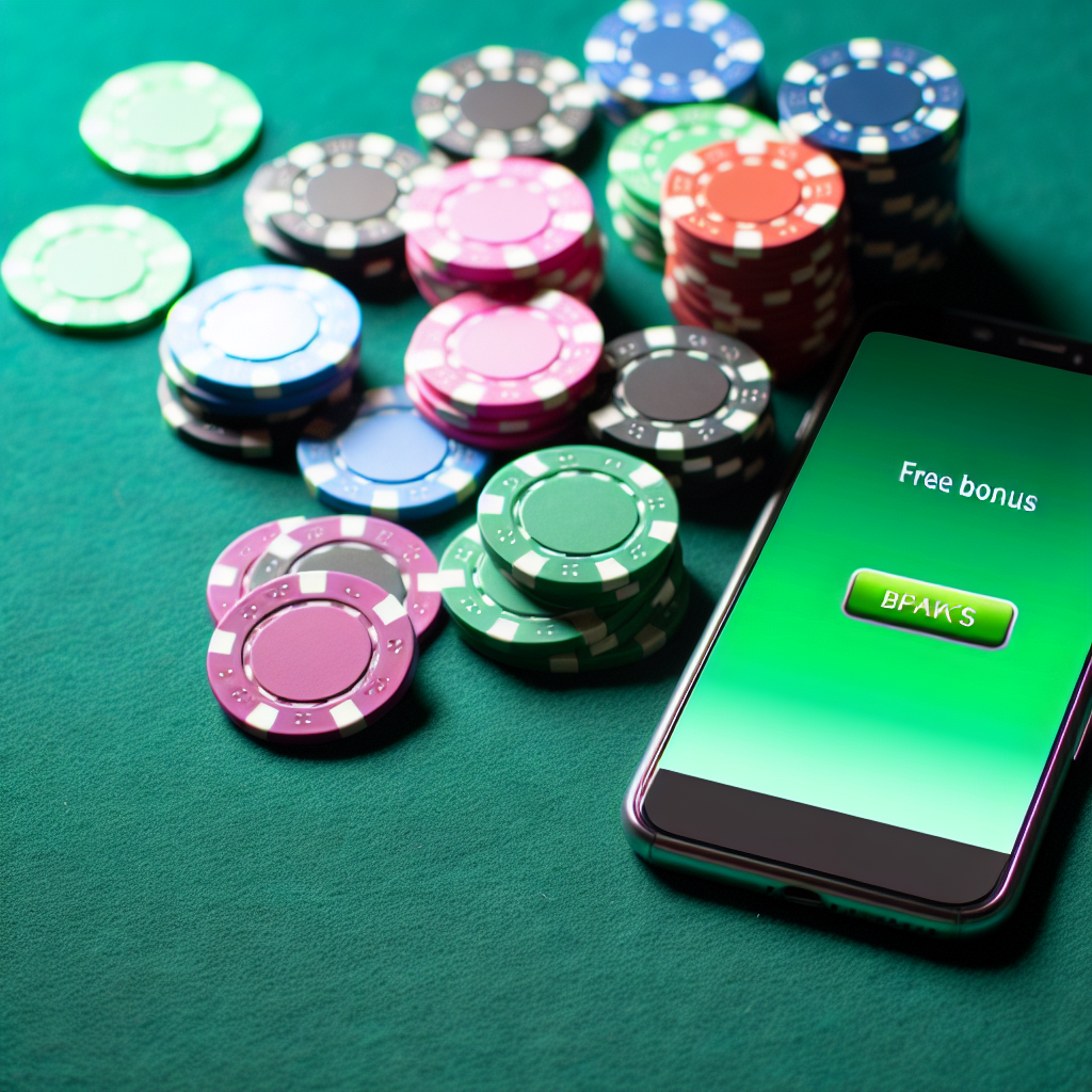 「カジノチップとスマホ、無料ボーナス。」
