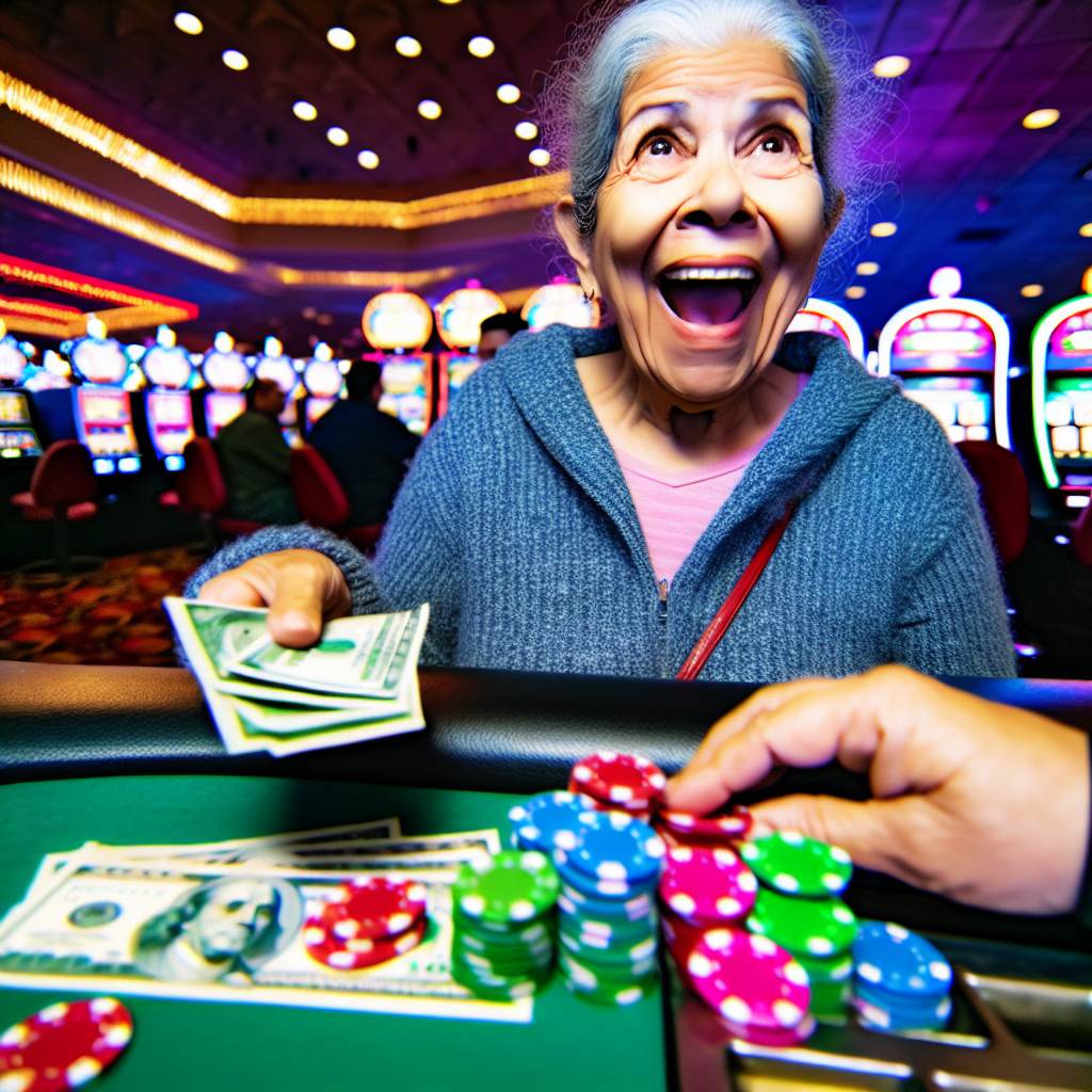 プレイヤーがカジノ勝利金を現金化する瞬間。