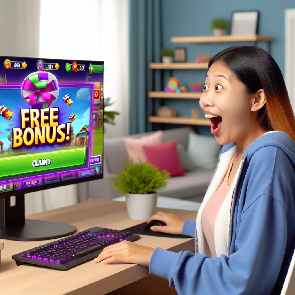 新規プレイヤーが無料ボーナスを受け取る瞬間。