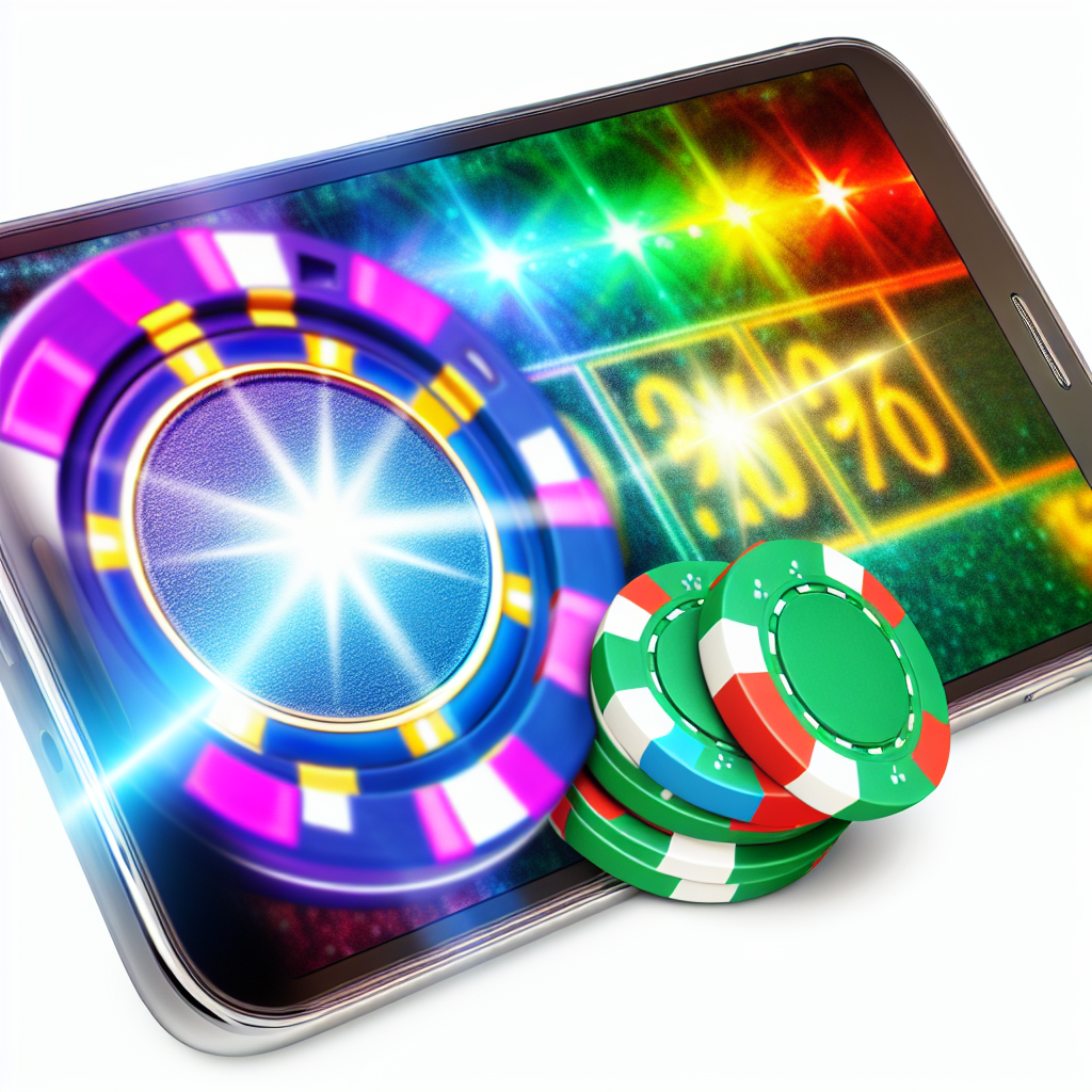 カジノチップとスマホ、勝利の瞬間。